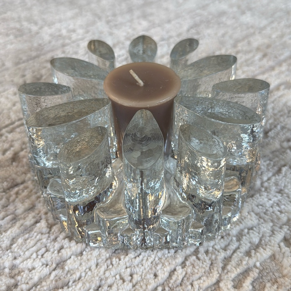 Vintage 1950s-60s Mid-Century Modern Design Glass Bel Mondo Trivet/Hotplate